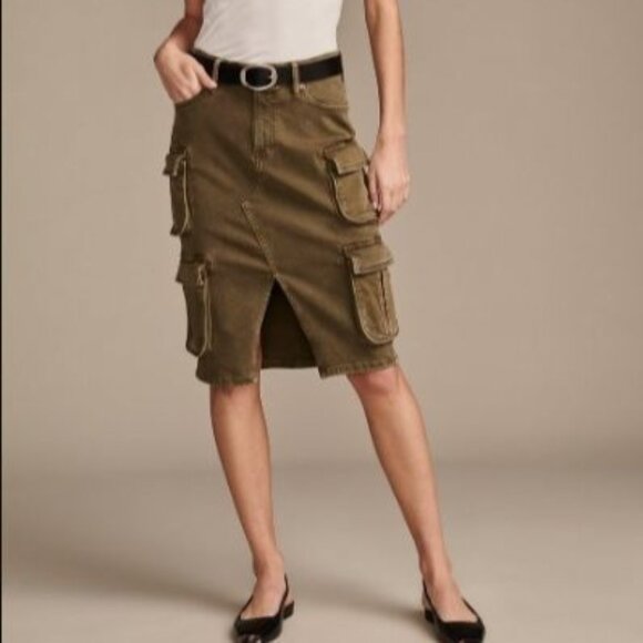 Lucky Brand Dresses & Skirts - Lucky Brand Womens Cargo Skirt 24 Olive Green Utility Streetwear Gorpcore NWT